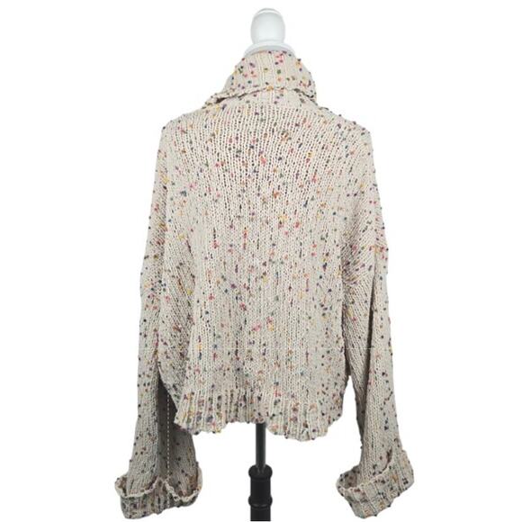 POL Confetti Turtleneck Crop Sweater Soft Size Large - Picture 3 of 7